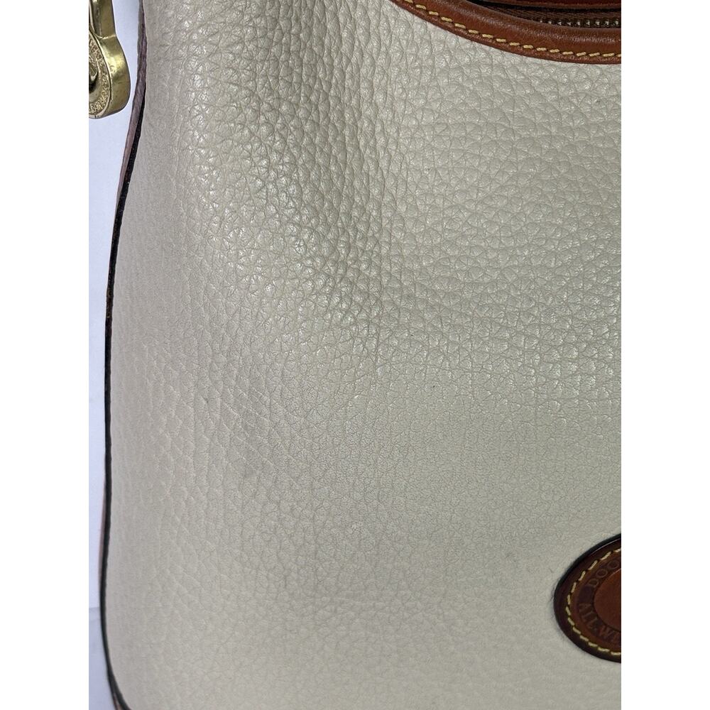 Dooney & Bourke Ivory Pebbled Leather Zipper Shoulder Bag - Picture 16 of 16